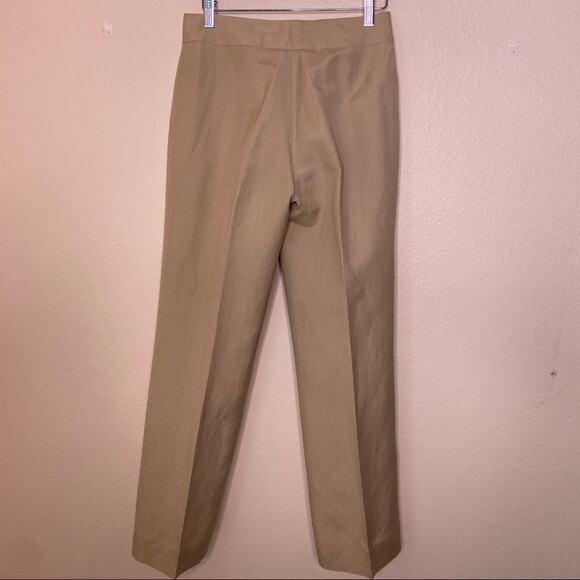 Linen Khaki Lined Dress Slacks Size 2 - Picture 12 of 13